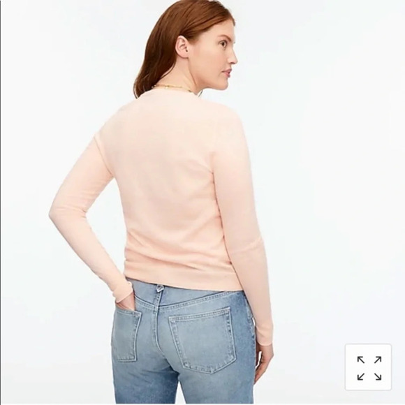 J. Crew Crew‎ Neck Margot Light Pink 100% Merino Wool Sweater Size S Oversized - Picture 4 of 10